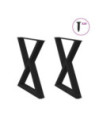 Picioare masă de sufragerie, 2 buc., negru, 70x(72-73,3) cm, oțel - WOODBB2764 Picioare masă de sufragerie, 2 buc., negru, 70x(72-73,3) cm, oțel - WOODBB2764