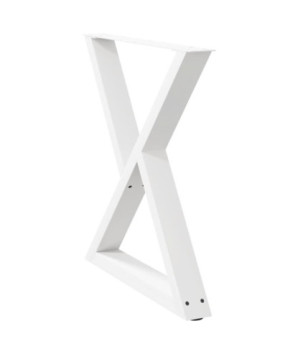 Picioare masă de sufragerie, 2 buc., alb, 70x(72-73,3) cm, oțel - WOODBB2765