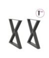 Picioare masă de sufragerie, 2 buc., antracit, 70x(72-73,3) cm, oțel - WOODBB2766 Picioare masă de sufragerie, 2 buc., antracit, 70x(72-73,3) cm, oțel - WOODBB2766