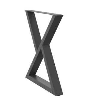 Picioare masă de sufragerie, 2 buc., antracit, 70x(72-73,3) cm, oțel - WOODBB2766