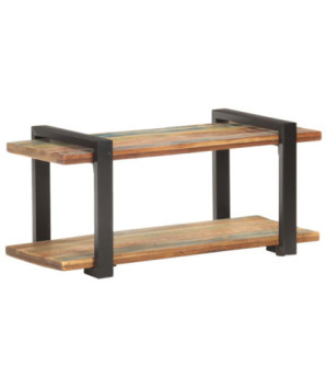 Comodă TV, 90 x 40 x 40 cm, lemn reciclat, cu aspect industrial - WOODBB293