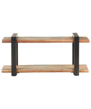 Comodă TV, 90 x 40 x 40 cm, lemn reciclat, cu aspect industrial - WOODBB293
