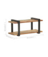 Comodă TV, 90 x 40 x 40 cm, lemn reciclat, cu aspect industrial - WOODBB293 Comodă TV, 90 x 40 x 40 cm, lemn reciclat, cu aspect industrial - WOODBB293