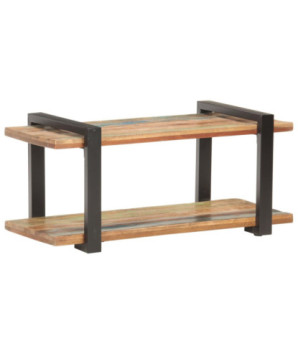 Comodă TV, 90 x 40 x 40 cm, lemn reciclat, cu aspect industrial - WOODBB293