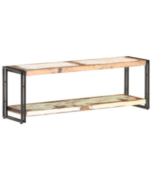 Comodă TV, 120 x 30 x 40 cm, lemn reciclat, cu aspect industrial - WOODBB294