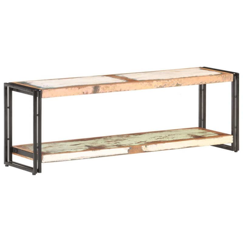 Comodă TV, 120 x 30 x 40 cm, lemn reciclat, cu aspect industrial - WOODBB294 Comodă TV, 120 x 30 x 40 cm, lemn reciclat, cu aspect industrial - WOODBB294