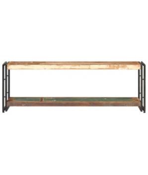 Comodă TV, 120 x 30 x 40 cm, lemn reciclat, cu aspect industrial - WOODBB294