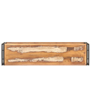 Comodă TV, 120 x 30 x 40 cm, lemn reciclat, cu aspect industrial - WOODBB294