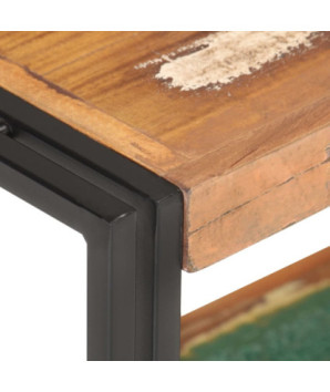 Comodă TV, 120 x 30 x 40 cm, lemn reciclat, cu aspect industrial - WOODBB294