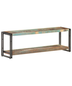 Comodă TV, 120 x 30 x 40 cm, lemn reciclat, cu aspect industrial - WOODBB294