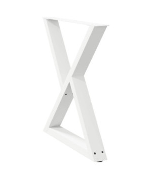 Picioare masă de sufragerie, 2 buc., alb, 80x(72-73,3) cm, oțel - WOODBB2789