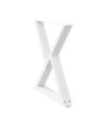 Picioare masă de sufragerie, 2 buc., alb, 80x(72-73,3) cm, oțel - WOODBB2789