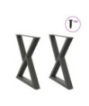 Picioare masă de sufragerie, 2 buc., antracit, 80x(72-73,3) cm, oțel - WOODBB2790 Picioare masă de sufragerie, 2 buc., antracit, 80x(72-73,3) cm, oțel - WOODBB2790