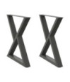 Picioare masă de sufragerie, 2 buc., antracit, 80x(72-73,3) cm, oțel - WOODBB2790 Picioare masă de sufragerie, 2 buc., antracit, 80x(72-73,3) cm, oțel - WOODBB2790