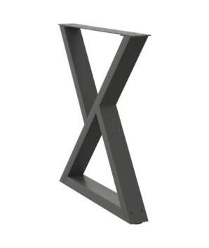 Picioare masă de sufragerie, 2 buc., antracit, 80x(72-73,3) cm, oțel - WOODBB2790