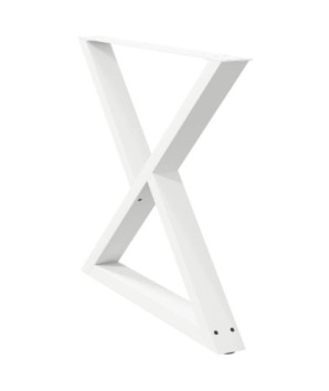Picioare masă de sufragerie, 2 buc., alb, 90x(72-73,3) cm, oțel - WOODBB2793