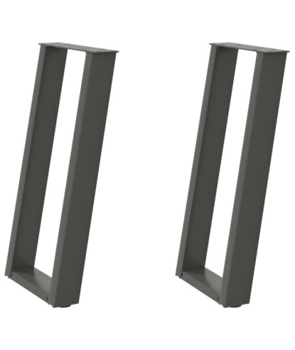 Picioare de masă consolă în formă de U, 2 buc., antracit, 28x(72-73) cm, oțel - WOODBB2795
