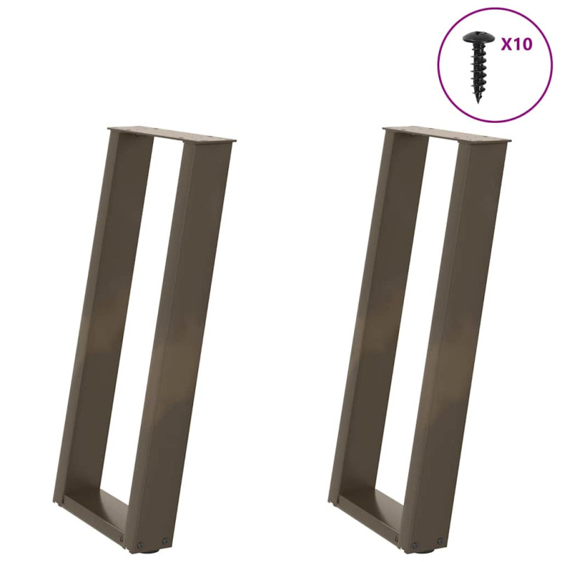 Picioare de masă consolă în formă de U, 2 buc., oțel natural, 28x(72-73) cm - WOODBB2796 Picioare de masă consolă în formă de U, 2 buc., oțel natural, 28x(72-73) cm - WOODBB2796