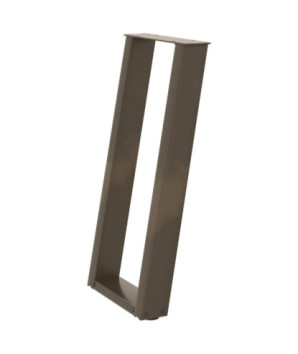 Picioare de masă consolă în formă de U, 2 buc., oțel natural, 28x(72-73) cm - WOODBB2796
