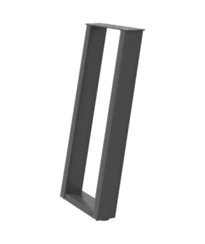 Picioare de masă consolă în formă de U, 2 buc., antracit, 38x(72-73) cm, oțel - WOODBB2808