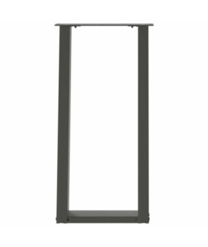 Picioare de masă consolă în formă de U, 2 buc., antracit, 38x(72-73) cm, oțel - WOODBB2808