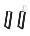 Picioare de masă în formă de U, 2 buc., negru, 50x(72-73) cm, oțel - WOODBB2809