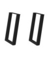 Picioare de masă în formă de U, 2 buc., negru, 50x(72-73) cm, oțel - WOODBB2809