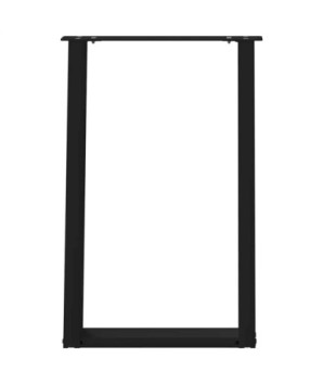 Picioare de masă în formă de U, 2 buc., negru, 50x(72-73) cm, oțel - WOODBB2809