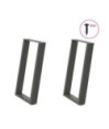 Picioare de masă în formă de U, 2 buc., antracit, 50x(72-73) cm, oțel - WOODBB2810