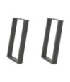 Picioare de masă în formă de U, 2 buc., antracit, 50x(72-73) cm, oțel - WOODBB2810