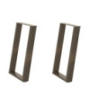 Picioare de masă în formă de U, 2 buc., oțel natural, 50x(72-73) cm - WOODBB2811