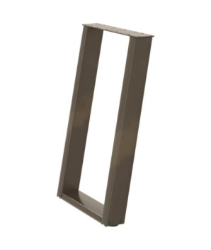 Picioare de masă în formă de U, 2 buc., oțel natural, 50x(72-73) cm - WOODBB2811