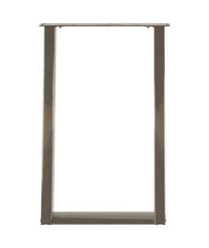 Picioare de masă în formă de U, 2 buc., oțel natural, 50x(72-73) cm - WOODBB2811