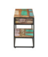 Comodă TV cu picioare, aspect industrial, din lemn masiv reciclat, 130 x 30 x 45 cm