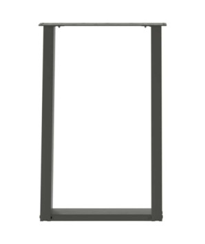 Picioare de masă în formă de U, 2 buc., antracit, 60x(72-73) cm, oțel - WOODBB2812