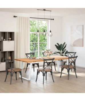 Picioare de masă în formă de U, 2 buc., alb, 70x(72-73) cm, oțel - WOODBB2814