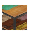 Comodă TV cu picioare, aspect industrial, din lemn masiv reciclat, 130 x 30 x 45 cm