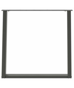 Picioare de masă în formă de U, 2 buc., antracit, 80x(72-73) cm, oțel - WOODBB2815