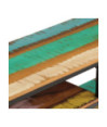 Comodă TV cu picioare, aspect industrial, din lemn masiv reciclat, 130 x 30 x 45 cm