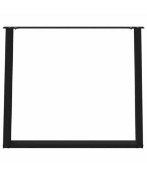 Picioare de masă în formă de U, 2 buc., negru, 90x(72-73) cm, oțel - WOODBB2817