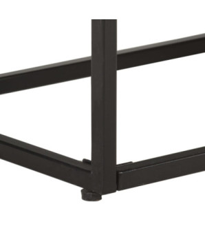 Comodă TV cu picioare, aspect industrial, din lemn masiv reciclat, 130 x 30 x 45 cm