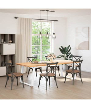 Picioare de masă în formă de U, 2 buc., alb, 90x(72-73) cm, oțel - WOODBB2828