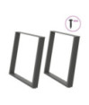 Picioare de masă în formă de U, 2 buc., antracit, 90x(72-73) cm, oțel - WOODBB2829
