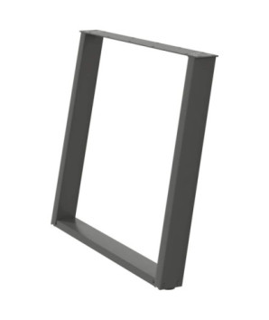 Picioare de masă în formă de U, 2 buc., antracit, 90x(72-73) cm, oțel - WOODBB2829