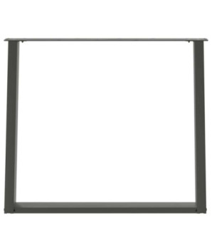 Picioare de masă în formă de U, 2 buc., antracit, 90x(72-73) cm, oțel - WOODBB2829