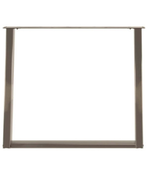 Picioare de masă în formă de U, 2 buc., oțel natural, 90x(72-73) cm - WOODBB2830