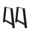 Picioare de masă în formă de A, 2 buc., negru, 90x(72-73) cm, oțel - WOODBB2831