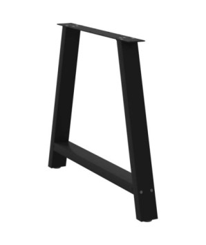Picioare de masă în formă de A, 2 buc., negru, 90x(72-73) cm, oțel - WOODBB2831