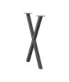 Picioare de masă în formă de X, 2 buc., antracit, 50x(72-73) cm, oțel - WOODBB2832