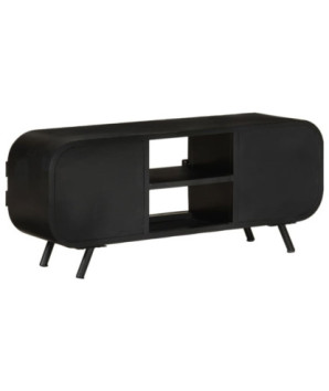Comodă TV cu picioare, aspect vintage, din lemn masiv reciclat, 110x30x45 cm, handmade